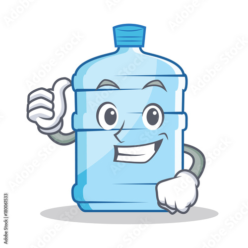 Thumbs up gallon character cartoon style