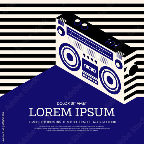 Music retro vintage poster background