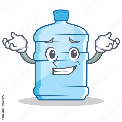 Grinning gallon character cartoon style