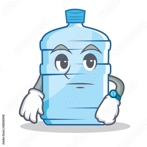 Waiting gallon character cartoon style