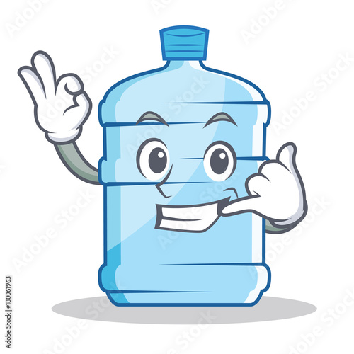 Call me gallon character cartoon style