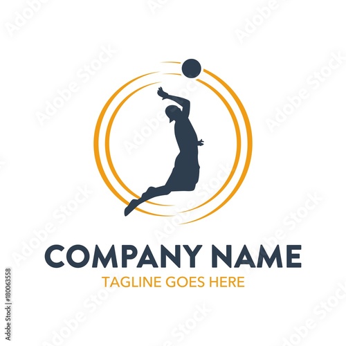 unique beach volleyball logo