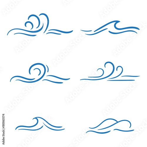 Obraz na płótnie wave vector illustration w salonie