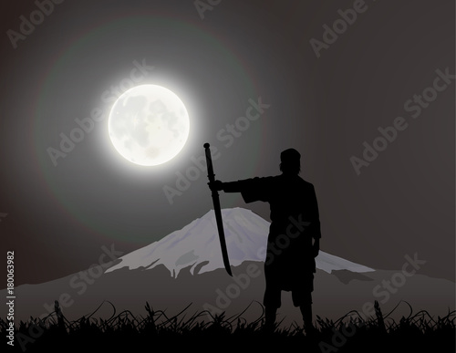 Japanese Swordsman, Fujiyama 