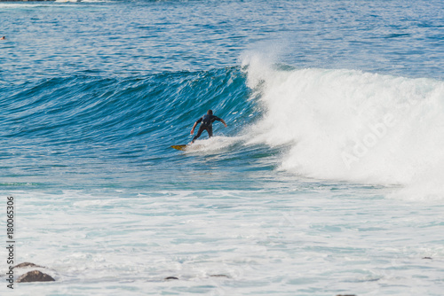 La Santa is a good place for bodyboarding and surfing. Lanzarote. Canary Islands. Spain