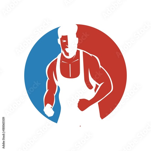 unique wrestling logo. vector. editable