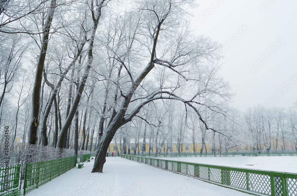 City Park in winter. City Park in winter.