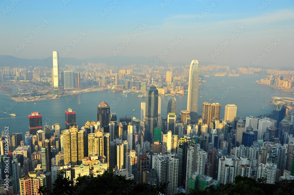 Hong Kong Cityscape at Sunset