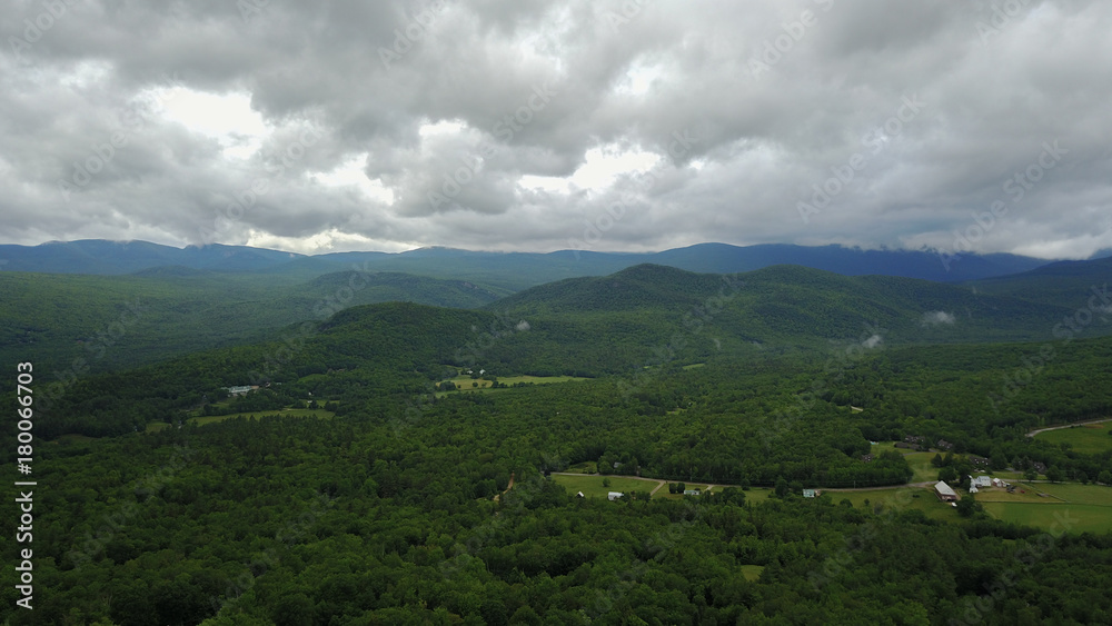 New Hampshire Forest Aerial View