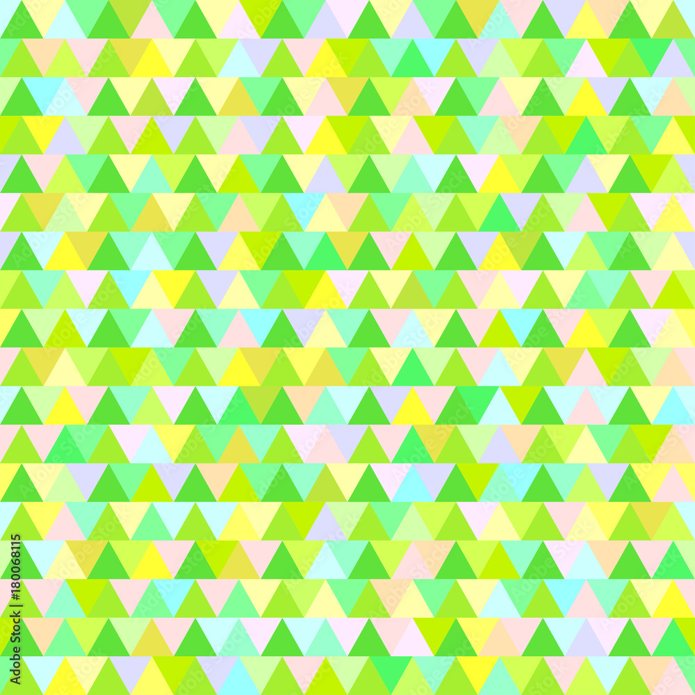 Happy New Year. Triangle pattern. Seamless multicolored texture. Geometric art. Green christmas trees. Print for polygraphy, t-shirts and textiles. Doodle for design. Ecological pastel colors Happy New Year. Triangle pattern. Seamless multicolored texture. Geometric art. Green christmas trees. Print for polygraphy, t-shirts and textiles. Doodle for design. Ecological pastel colors
