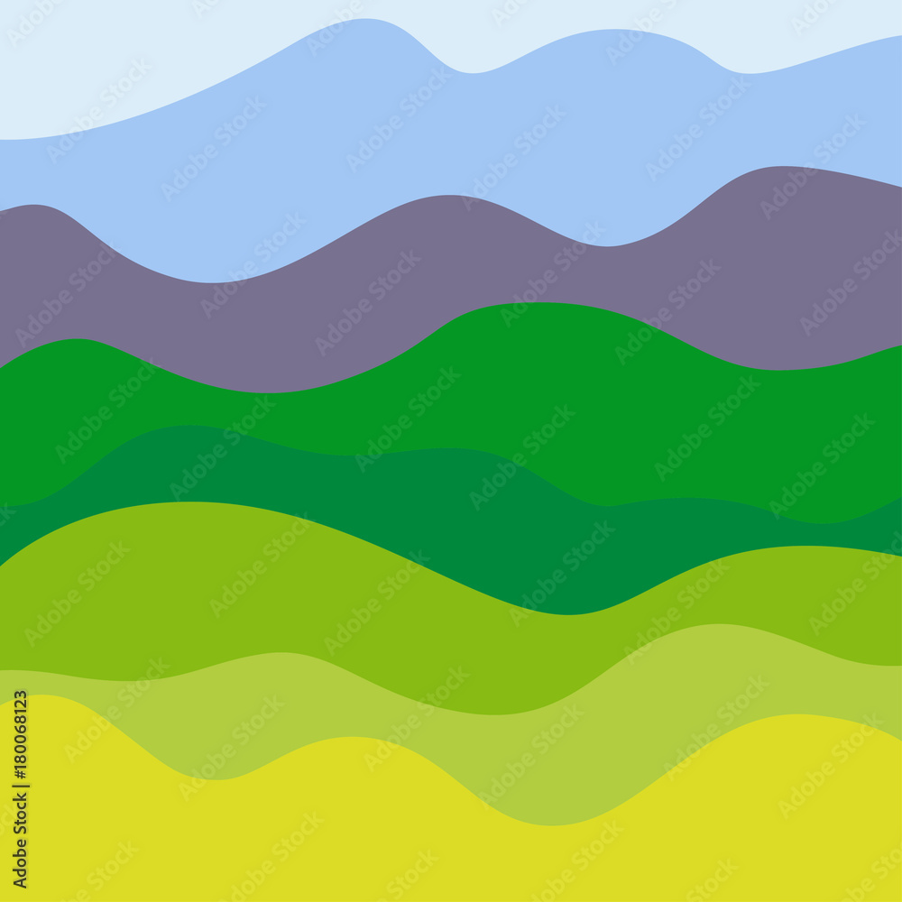 Pattern with lines and waves. Multicolored texture. Abstract dinamic background. Cold colors. Doodle for design