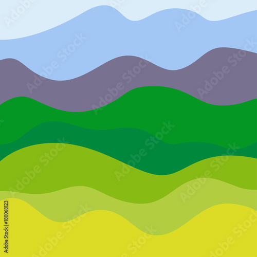 Pattern with lines and waves. Multicolored texture. Abstract dinamic background. Cold colors. Doodle for design © mikabesfamilnaya
