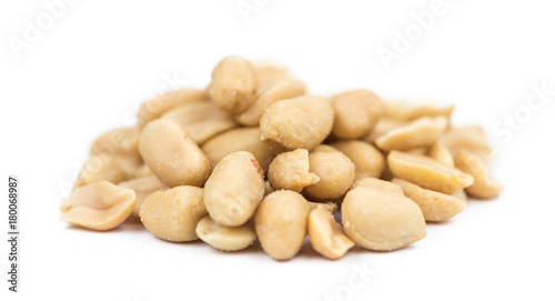 Roasted Peanuts isolated on white