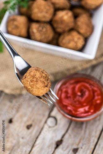 Wallpaper Mural Meatballs (fresh made) as detailed close-up shot, selective focus) Torontodigital.ca