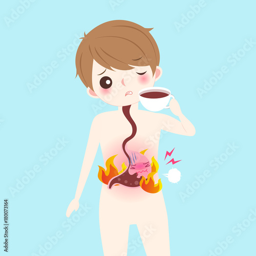 man with heartburn