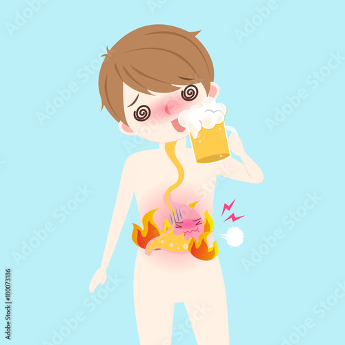 man with heartburn