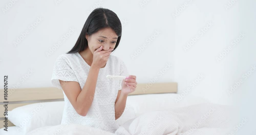 Woman got positive result on pregnant test Woman got positive result on pregnant test