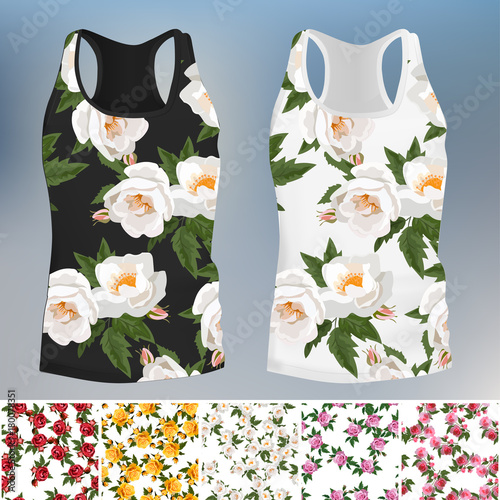 T-shirt with an trendy rose design