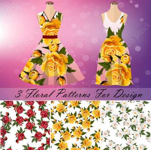Dress with an trendy rose design