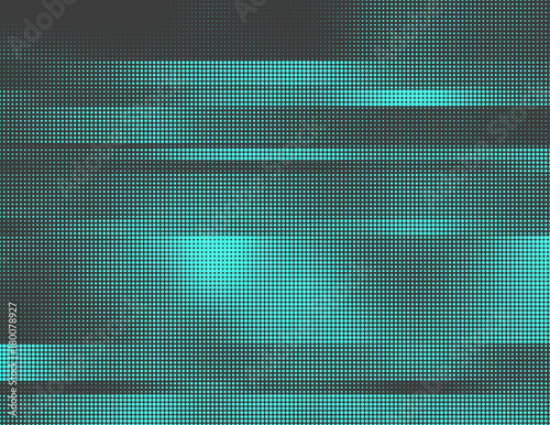Colorful vector halftone background. Modern abstract illustration. Chaotic glitched grid of dots with different size. Segmented graphic gradient made of round particles. Element of design.