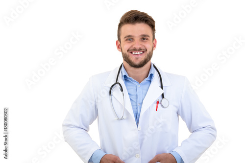 Young confident Doctor with a stethoscope in the hands. © FS-Stock