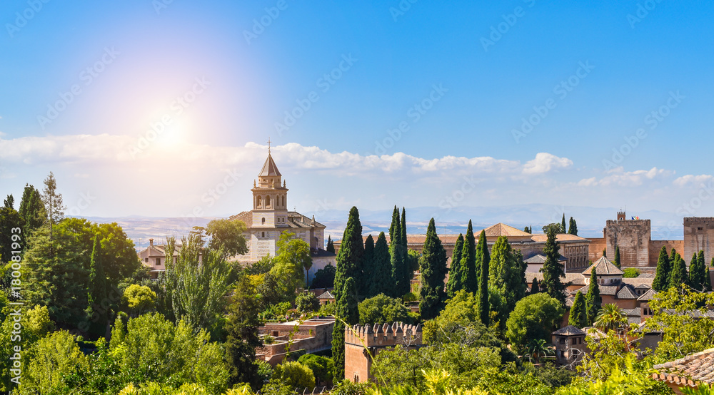 Alhambra, Granada, Andalusia, Spain - obrazy, fototapety, plakaty 