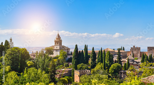 Stampa su tela Alhambra, Granada, Andalusia, Spain