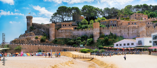 Magnificent castle in Tossa de Mar, Spain photo