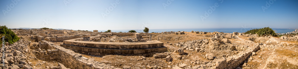 Panorama of ancient Acropolis remains in Limassol