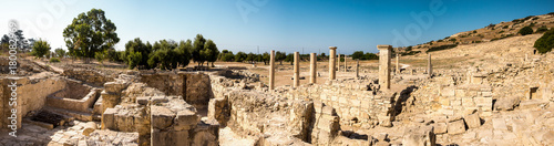 Panorama of Amathus ancient city archaeological site in Limassol photo