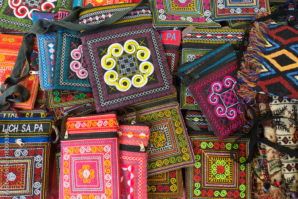embroidered wallets and purses, Vietnam souvenirs
