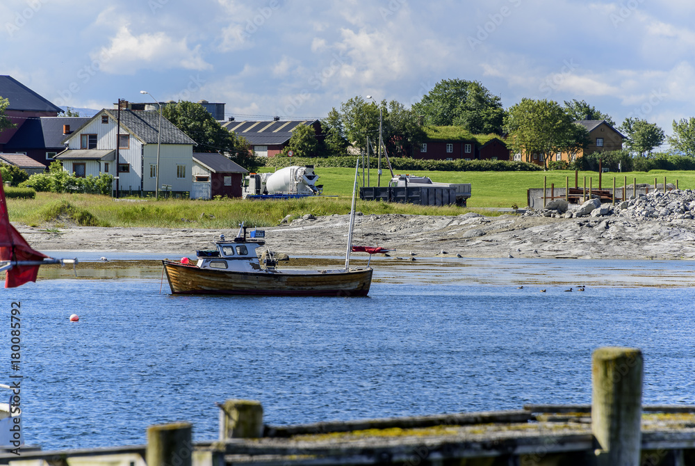 Typical Scandinavian fishing and farming village