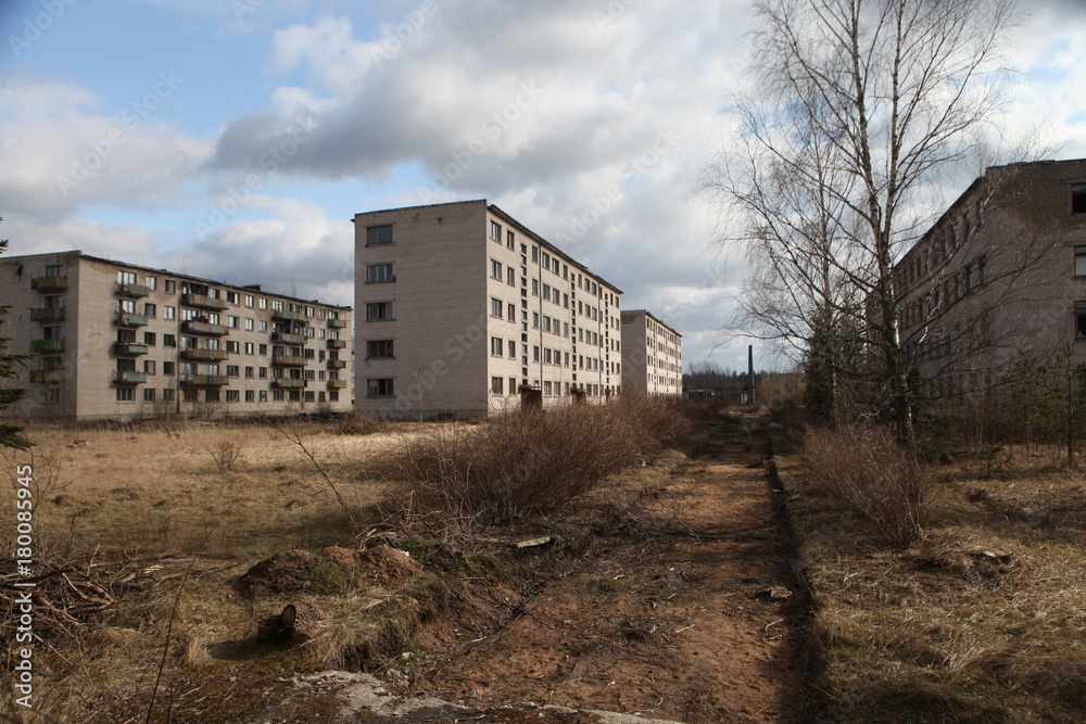 Skrunda-1 a Soviet Ghost Town in the Forests of Latvia near Skrunda city.