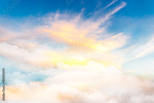 Cloud on sunset background