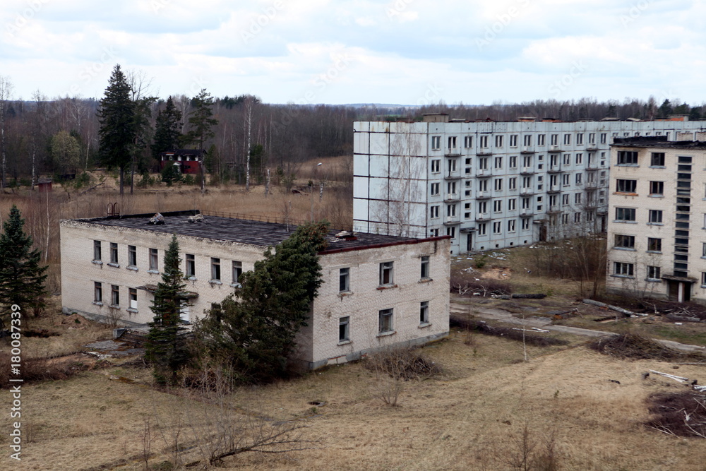 Skrunda-1 a Soviet Ghost Town in the Forests of Latvia near Skrunda city.