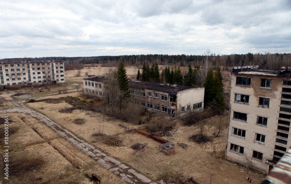 Skrunda-1 a Soviet Ghost Town in the Forests of Latvia near Skrunda city.