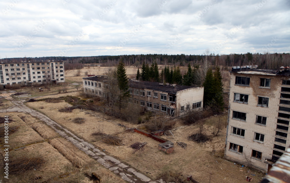 Skrunda-1 a Soviet Ghost Town in the Forests of Latvia near Skrunda city. Skrunda-1 a Soviet Ghost Town in the Forests of Latvia near Skrunda city.
