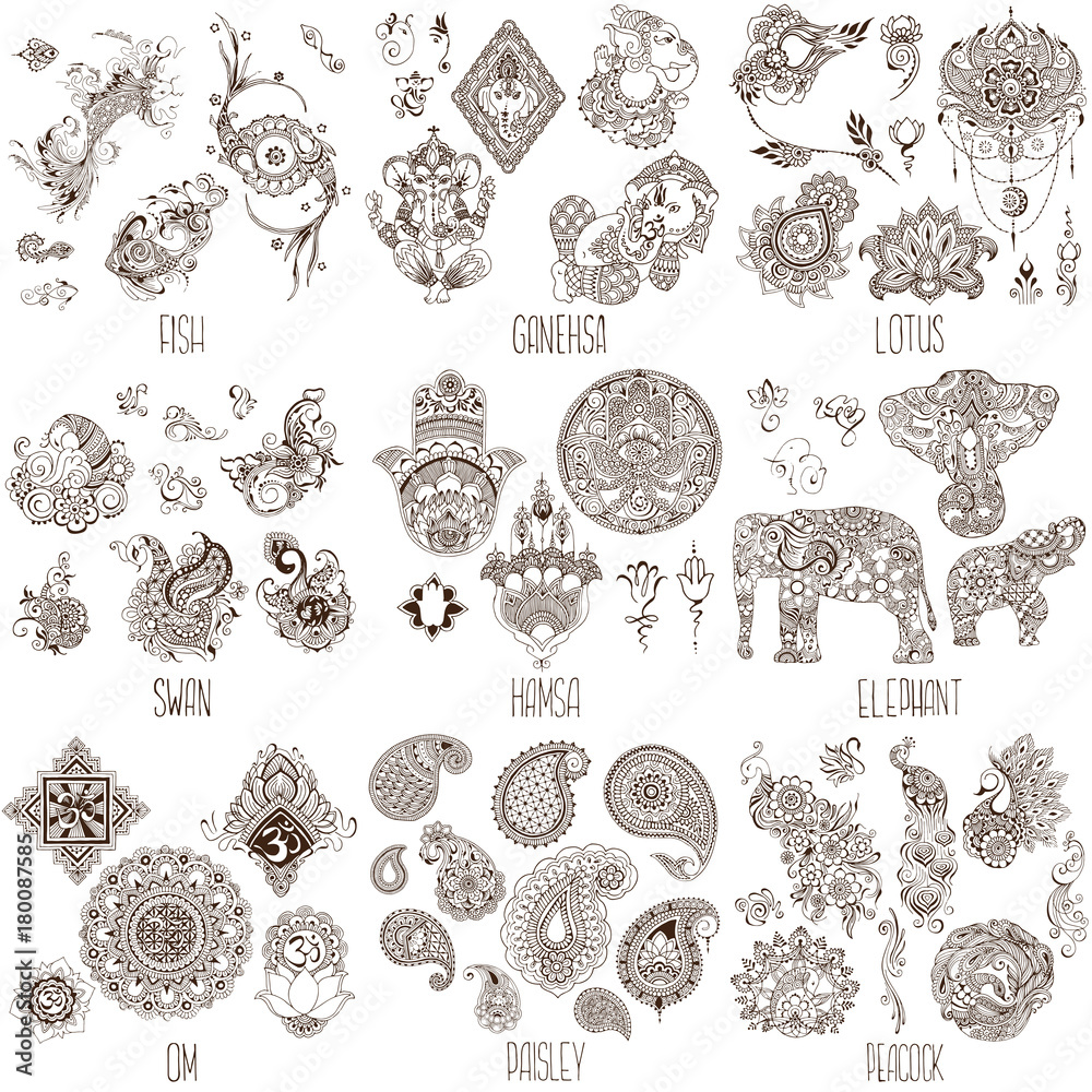 Oriental decorative symbols Oriental decorative symbols