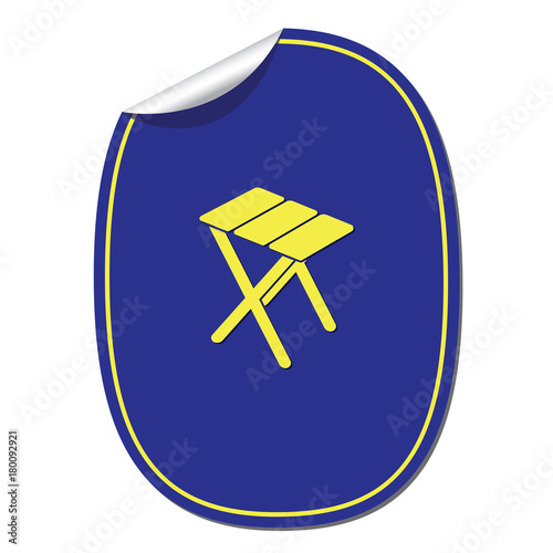 Camping stool icon