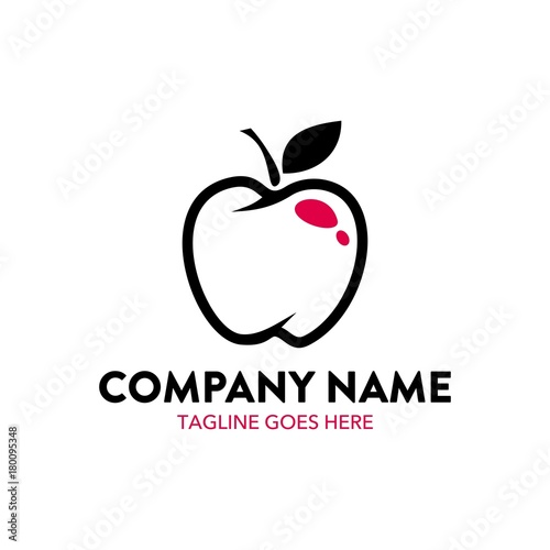 apple logo. editable. vector