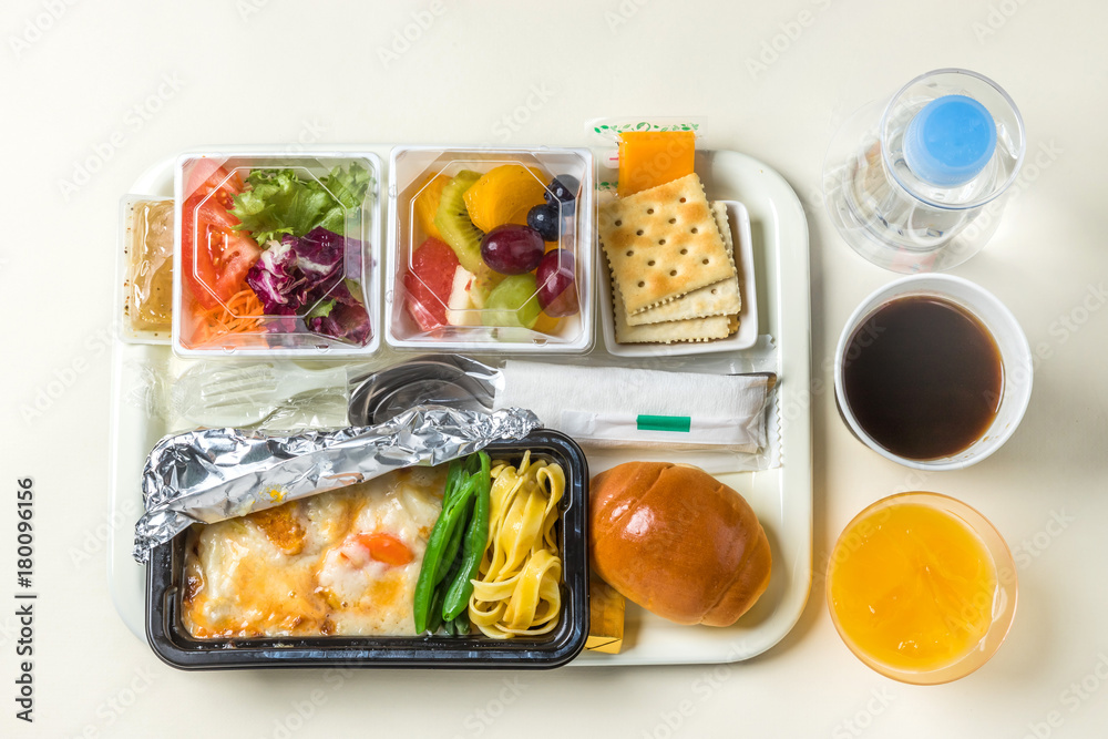 一般的な機内食 Flight meal of the general economy class 一般的な機内食 Flight meal of the general economy class