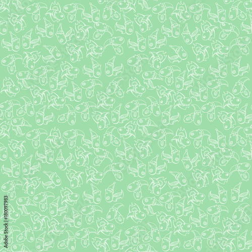 Seamless pattern with dog