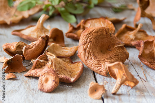 Dried mushrooms, chanterelles