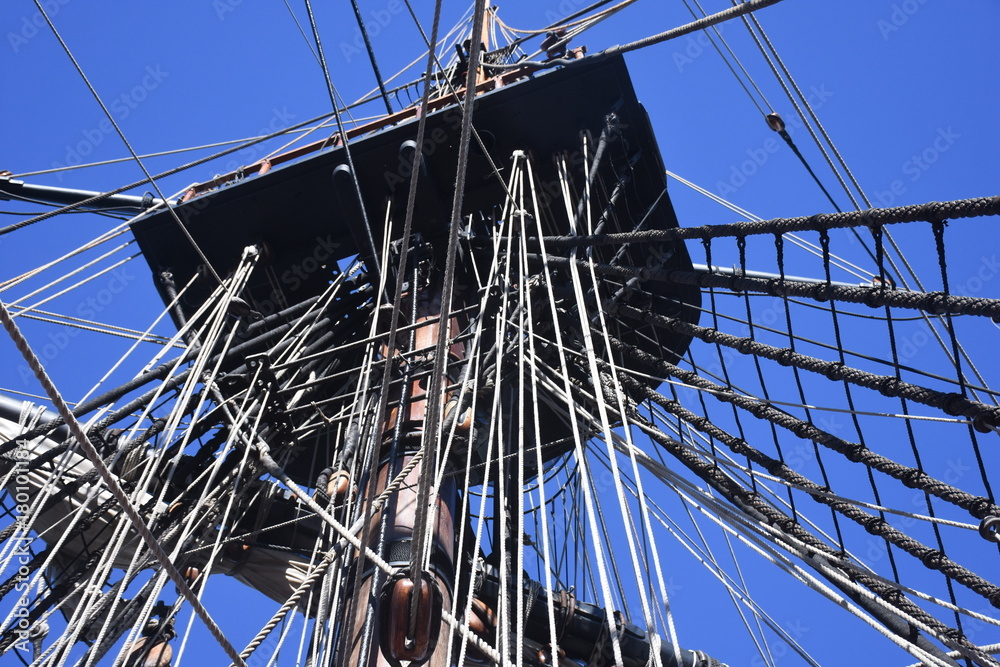 Fototapeta premium rigging tall ship