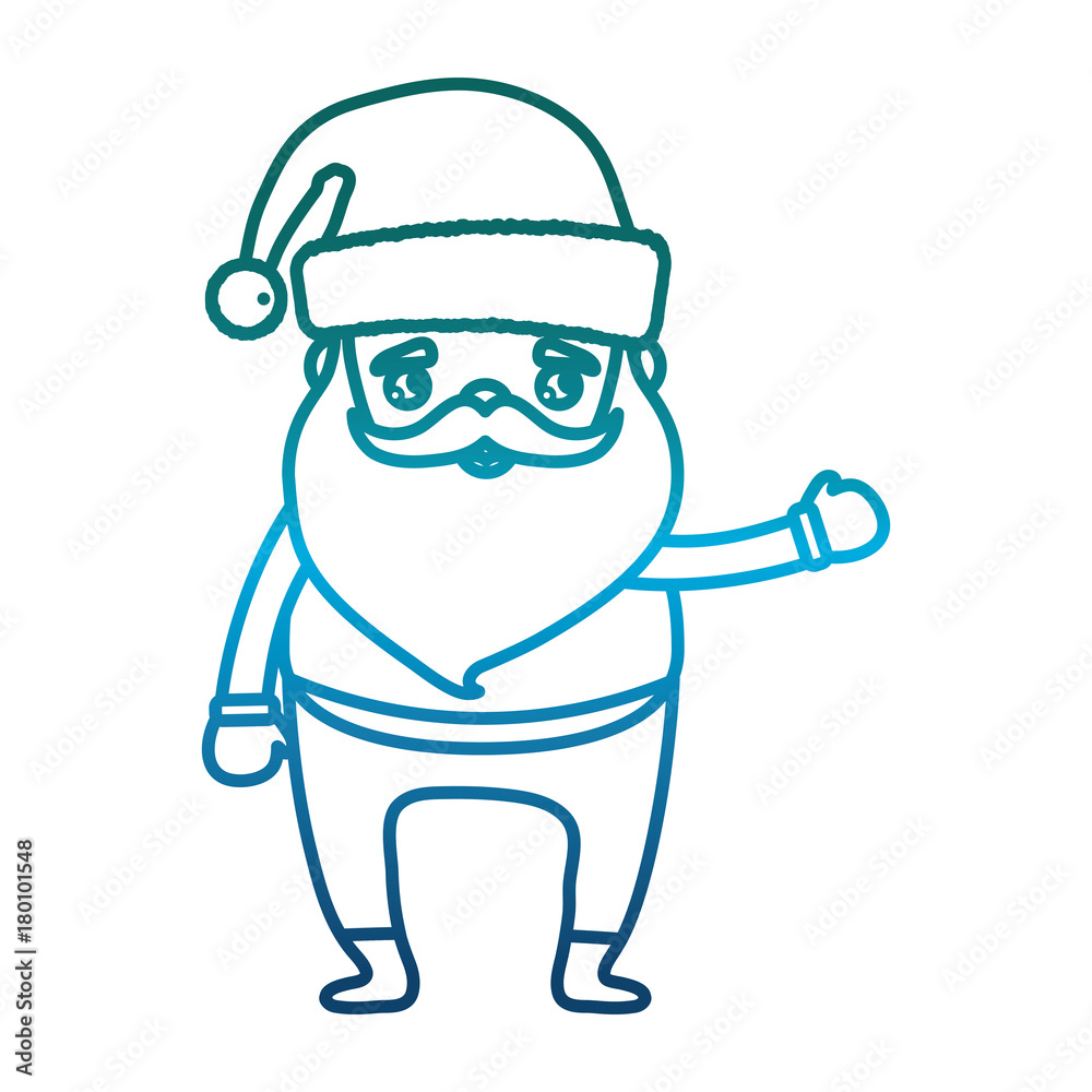Fototapeta premium cartoon santa claus icon over white background vector illustration