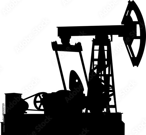 black silhouetteof oil derrick