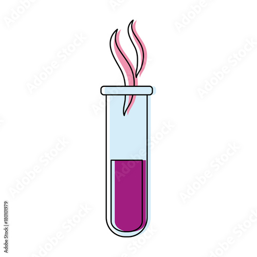 test tube icon over white background vector illustration