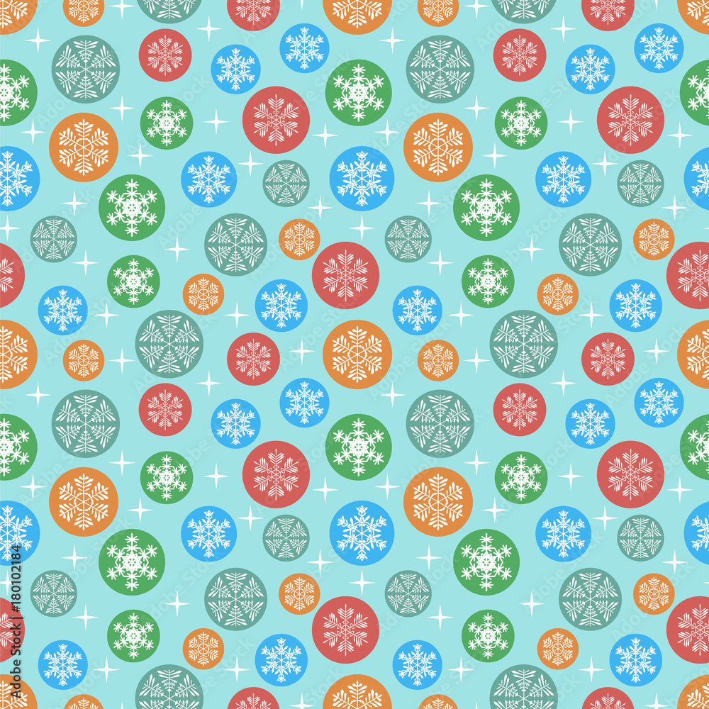 Seamless snowflake pattern. Vector illustration. Seamless snowflake pattern. Vector illustration.