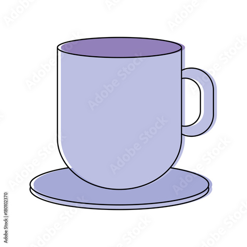 coffee mug icon over white background vector illustration