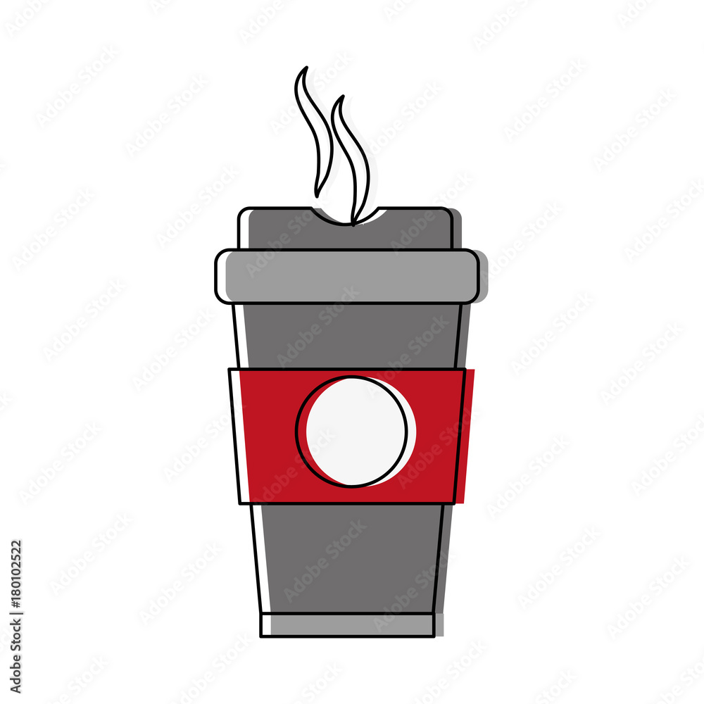 coffee mug icon over white background vector illustration